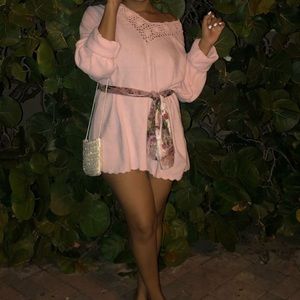 Light Pink Sweater Knit Sweater